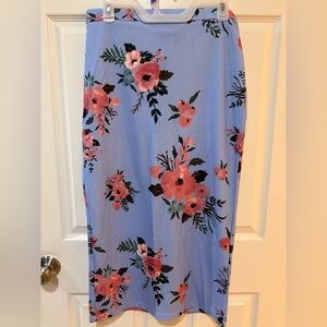 Pink Midi Pencil Skirt Casual Resort Wear